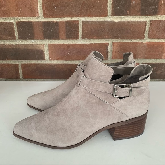 Steve Madden Womens Defiant Grey Suede Pointed Toe Ankle Boots Size US 9 M - Picture 5 of 9